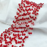Sale!!!! Garnet Bead Chain, Healing Necklace Chain, Wire Wrapped Chain With Charm, Rosary Bead Chain – SELLING BY FOOT